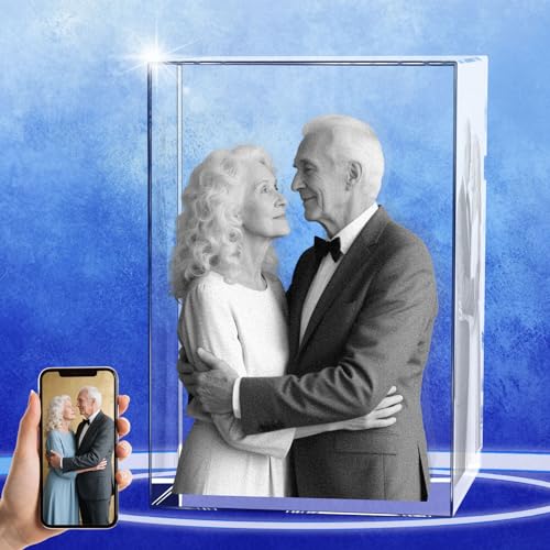 TheCryve Personalized 3D Crystal Photo, Customized Laser Engraved Glass Picture