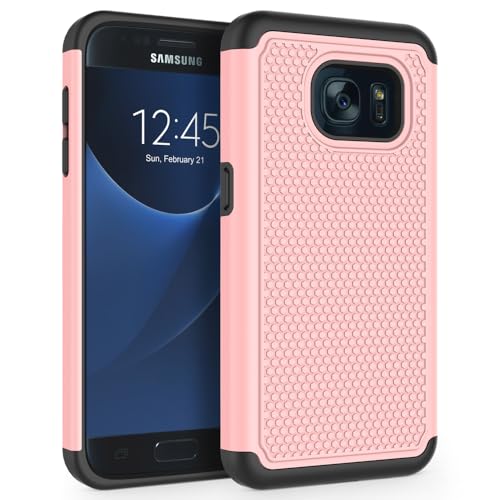 SYONER for Galaxy S7 Case, [Shockproof] Defender Protective Phone Case Cover for Samsung Galaxy S7 (5.1', 2016) [Rose Gold]