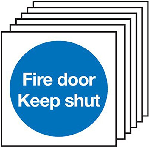 Viking Schilder „Fire Door Keep Shut“ – Selbstklebend, 200x150 Mm, Vinyl – Brandschutz-Hinweis