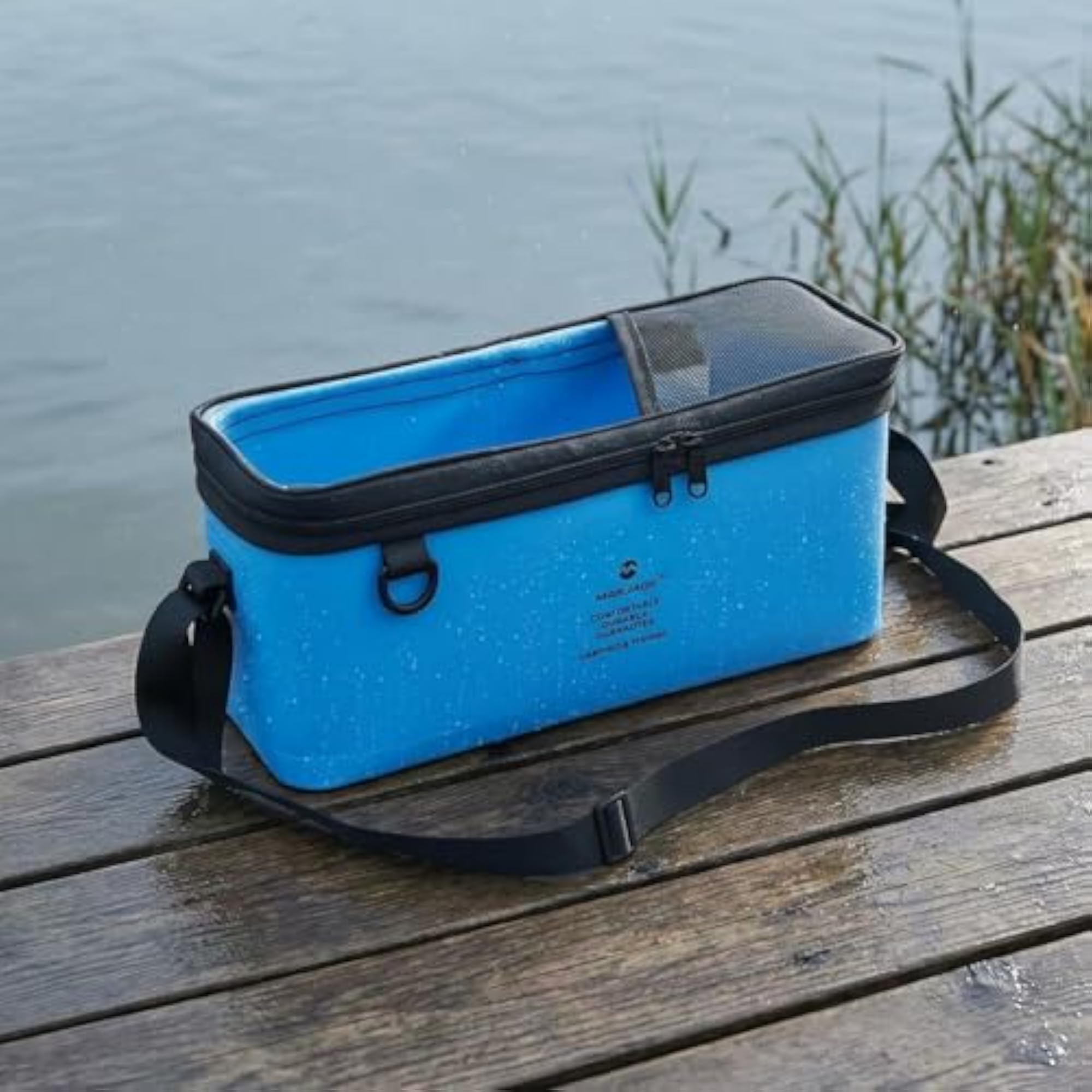 Transparent Top Fishing Tackle Storage Bag, Light Blue
