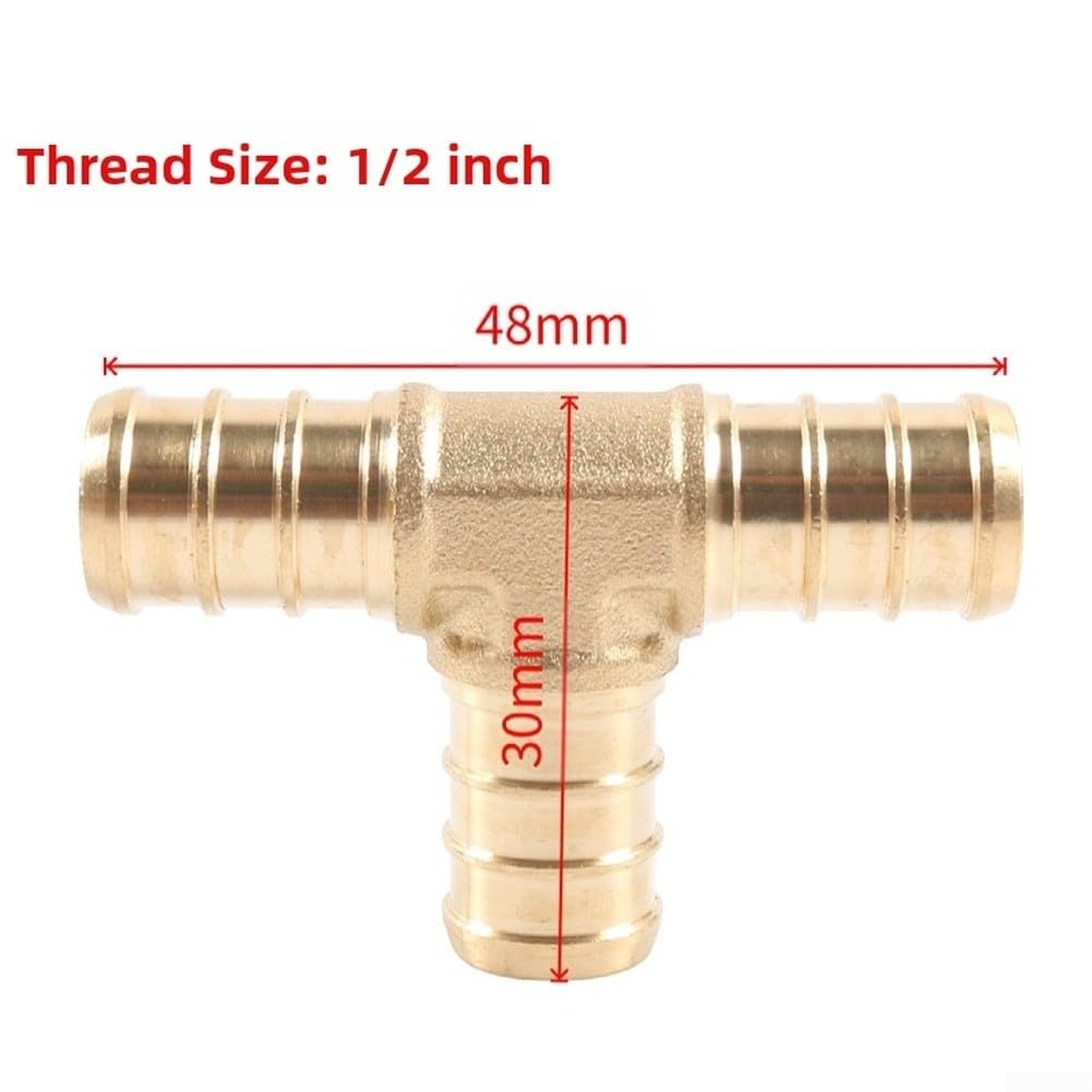 Kit de reparación de accesorios PEX de latón, 36 piezas, incluye herramientas de crimpado, abrazaderas de acero inoxidable y conectores chapados en níquel para fontanería PEX de 1,27 cm (B