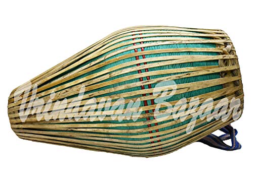 Mridangam en argile vert Tambour traditionnel Vrindavan Bazaar