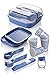 BEFA Picknick Set 6 Personen | BPA Frei | Camping Geschirr Set Gabel, Messer, Löffel, Teller, Becher | Picknickkorb | Picknicktasche