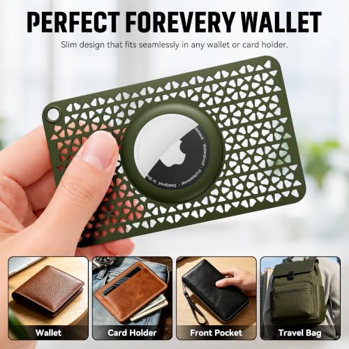 Image of Compatible with Apple AirTag (1st & 2nd) for Airtag Wallet Holder 2 Pack