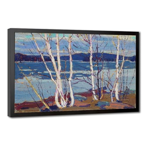Toile Last Spring de Tom John Thomson tableau haut de gamme avec cadre suspendu en bois
