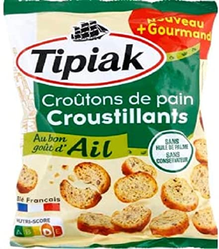 Tipiak Crutón de ajo, paquete de 75 g