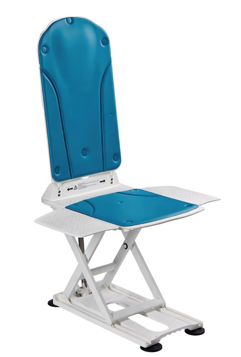 Kanjo B-Protect XL Reclining Bathlift with Antibacterial Surface – Includes Blue Covers – 170kg Weight Limit – Bath Chair for Elderly or Disabled – Easy Clean Mobility Aid – 4-Year Warranty