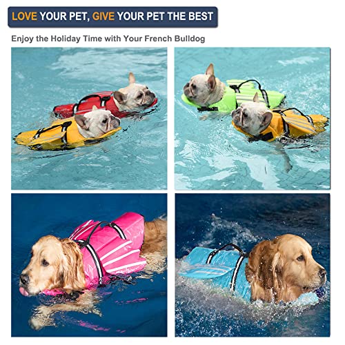 Petglad Dog Life Jacket, Wings Dog Life Vest With Chin Float Rescue Handle For Small Medium Large Dogs, Adjustable High Visibility Flotation Pet Safety Swim Vest For Swimming Boating (Red, Xs) #TOP5