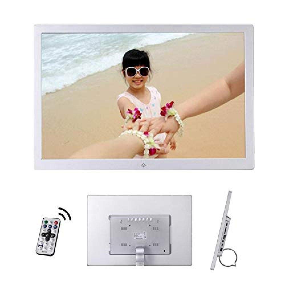 GPWDSN Digital Photo Frame.15.4 Inch HD with Remote Control Digital Photo Frames 16:9 Widescreen LED Screen with USB SD Card Slots Support MP3 MP4 Silver,Digital Photo Frame 10.1 Inch