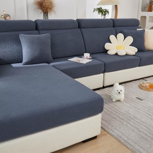 Magic Sofa Covers Couch Covers 2024 New Couch Cushion Covers Universal Sofa Covers Washable Stretch Slipcovers for Sectional Sofa (Texture Metal Gray,Chaise Cover)