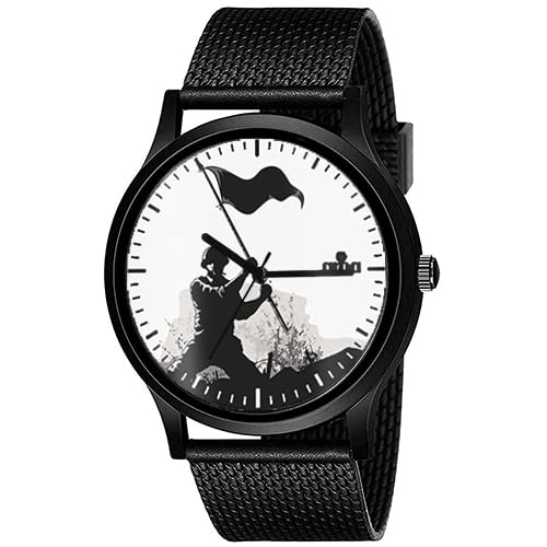 AROA Watch New Watch for Waving The Flag Indian Army Model : 500 Black Metal Type Analog Black Strap Watch White Dial for Men Stylish Watch for Boys (B0C4HHFQYT) Amazon Price History, Amazon Price Tracker