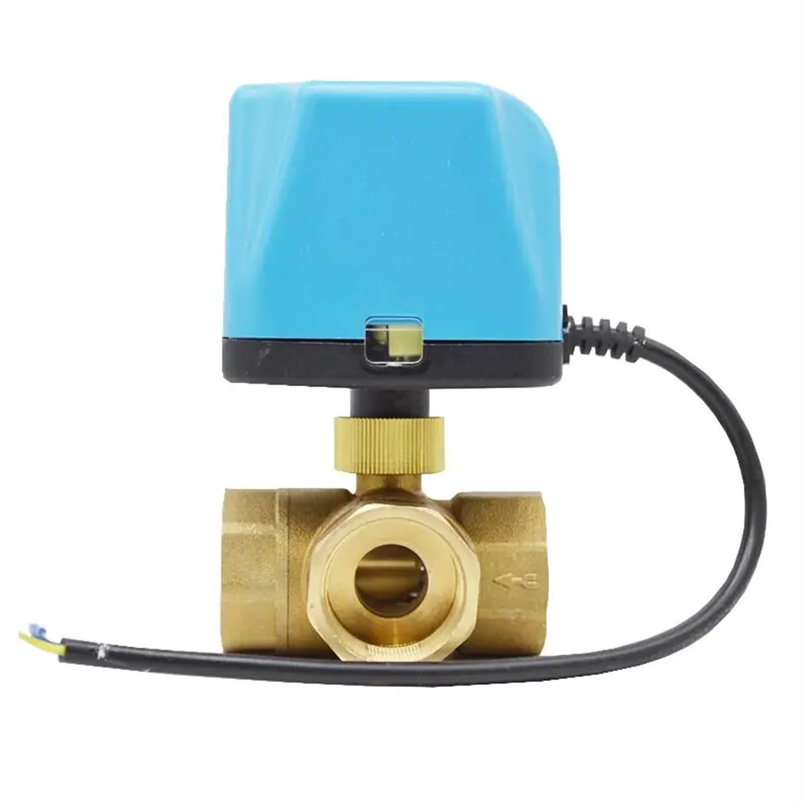 VSPPJYFG 1/2" 3/4" 1" 2" Three WayBrass Electric Ball Valve 220V 12V 24V 2-Wire Motorized Ball Valve(220VAC-NORMALLY OPEN,1.25 Inch)