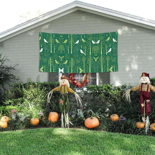 MINDBBDFJ Scandinavian Animals Print Banners And Signs For Outdoor/Indoor,Personalized Banner Customizable Parties Halloween Banner (180x90cm)3