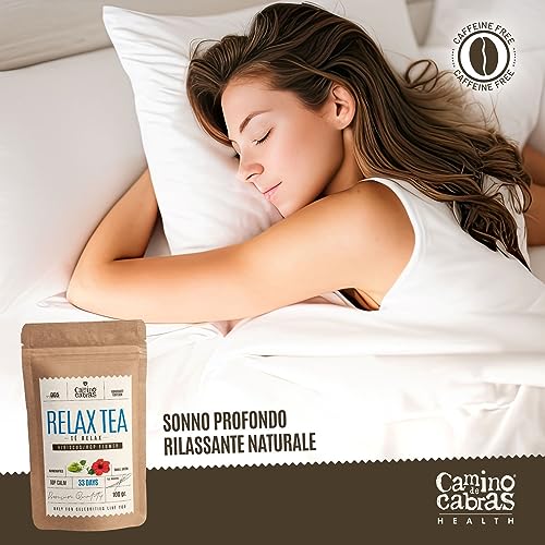 Tisana rilassante e digestiva per dormire bene, Infuso calmante contro ansia e stress, Camomilla, Liquirizia, Cannella, Iperico, Melissa, Luppolo, Cardamomo, Tisane Relax, Ingredienti naturali 100g - 2