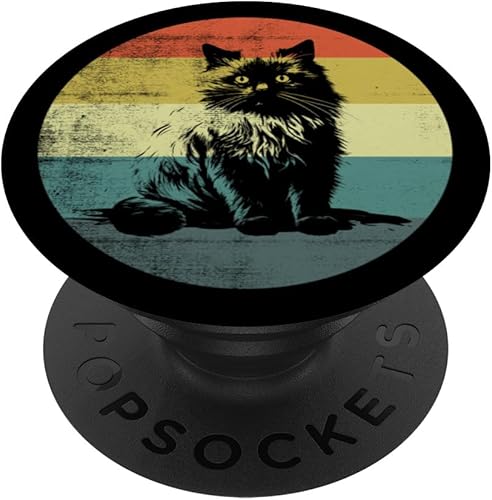 PopSockets PopGrip intercambiables con diseño retro vintage de gato del Himalaya