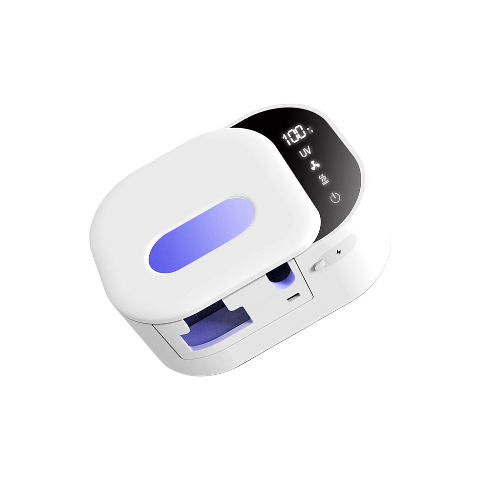 Portaspazzolino automatico con coperchio mobile, supporto per asciugatura, custodia in ABS a 2 slot per riporre quotidianamente lo spazzolino in bagno Portaspazzolino automatico con coperchio mobile