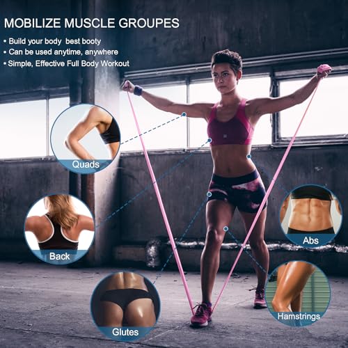 Image of Lianjindun 5 Pcs Professional Resistance Bands. Latex-Free, Pilates Band, Work Out Bands, Stretch Bands for Working Out Women or Men, Exercise Bands Set for Pilates, Physical Therapy, Yoga