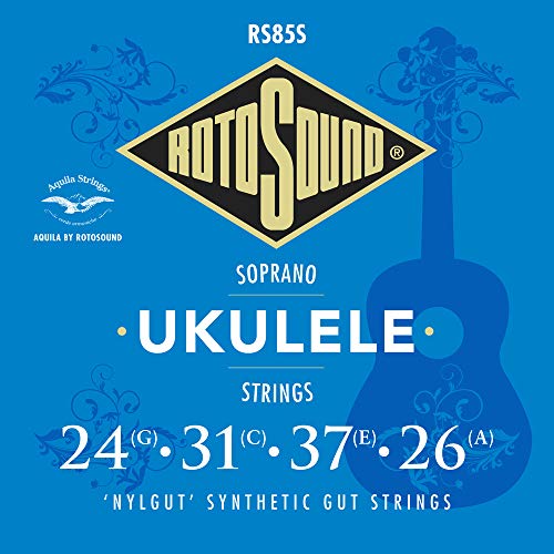 Rotosound Strings for Ukulele Ukulele Strings Set Sopran Nylgut RS85S Medium 24 30 36 26, Blau, Satz Sopran Nylgut RS85S Medium