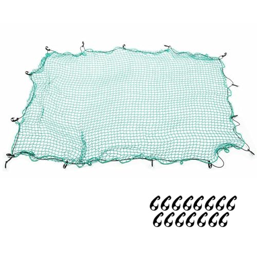 Rete organizzativa per letto camion auto - Rete a rete per rimorchio Rete di stoccaggio per auto - Rete estensibile per organizer bagagli auto con 15 moschettoni per le ca