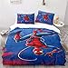 LKFFHAVD Spider-Man - Juego de ropa de cama, diseño de Spiderman de Marvel Avengers Spider Man, funda nórdica de 135 x 200 cm y funda de almohada de 135 x 200 cm