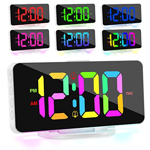 Sunfry Reloj Despertador Digital con Luz Nocturna para Niños, LED Reloj Alarma Alimentado por USB...