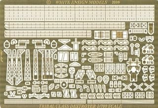 White Ensign Models 1/700 Tribal Class Destroyer Photoetch Enhancement Parts