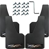 QUYDDC Hard ABS Fender Flares with Carbon Fiber Pattern - Large Size, All-Weather, Set with Wide Body and Scratch/Abrasion Resistance - Ideal for Pickup Trucks, RVs, and Freight Caravans 4 Pcs