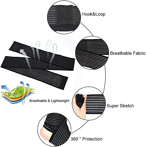 BANWMEN Elastic Lower Leg Calf Compression Support Bandage Sleeve Wrap for Women and Man, Shin Splint Guard for Football Runner, Basketball, Volleyball, Calf Pain Relief, Adjustable Plus Size (Black)