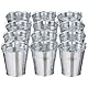THE TWIDDLERS - 12 Mini Metalleimer, Mini Eimer für Snacks, Süßigkeiten, Pommes Frites, Tischdeko & Partys - Metalleimer Klein in Silber - 11cm