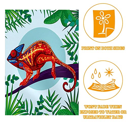 Drapeau de jardin caméléon 30x45 cm en polyester double face - 2