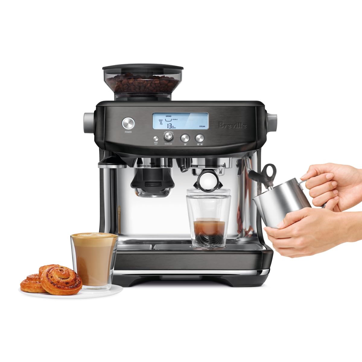 Breville Barista Pro エスプレッソマシン ブラック Breville Barista Pro™ Automatic Espresso Machine, Black