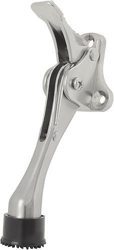 Miniatura 1 de Topes de puerta de 4 pulgadas, resistentes para la parte inferior de la puerta, tope de puerta con un toque y puntas de goma suave, zinc, níquel