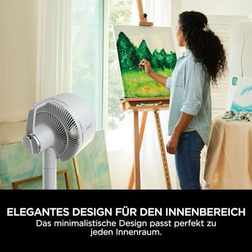 Shark FlexBreeze Ventilator Leise, Hybrid Ventilator Kabelgebunden & Kabellos, Tragbar, für Innen- und Außenbereich, UV- & Wasserbeständig, Ultraleistungsstark, Ultraleise, Weiß FA220EU 6