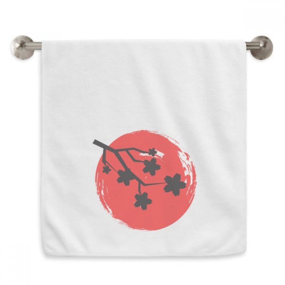 Serviette essuie-mains blanche absorbante motif japonais et diadème pour salle de bain