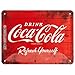 Nostalgic-Art Plaque Vintage Coca-Cola – Logo Red – Idée de Cadeau pour Les Fans de Coke, en métal, Design Retro pour la décoration, 15 x 20 cm
