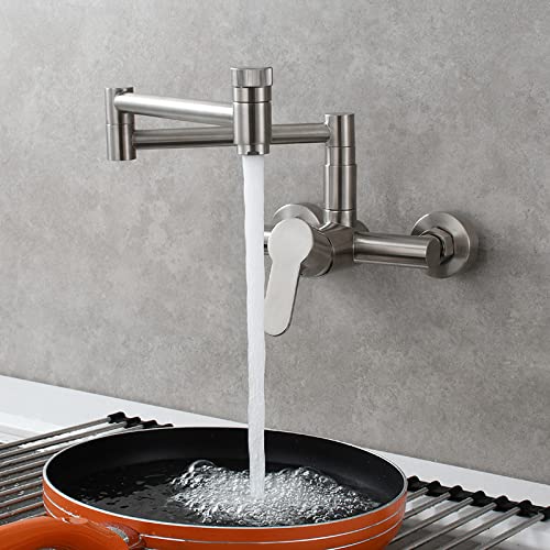 Support robinets montage mural pliant double trous chaud et froid