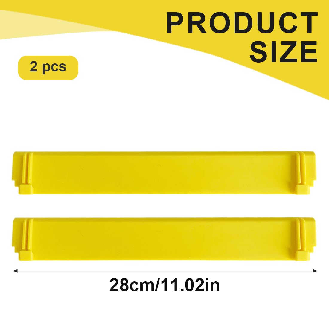 2 piezas de labios de escobilla de goma originales para aspirador de ventanas WV6 (280 mm) (amarillo)