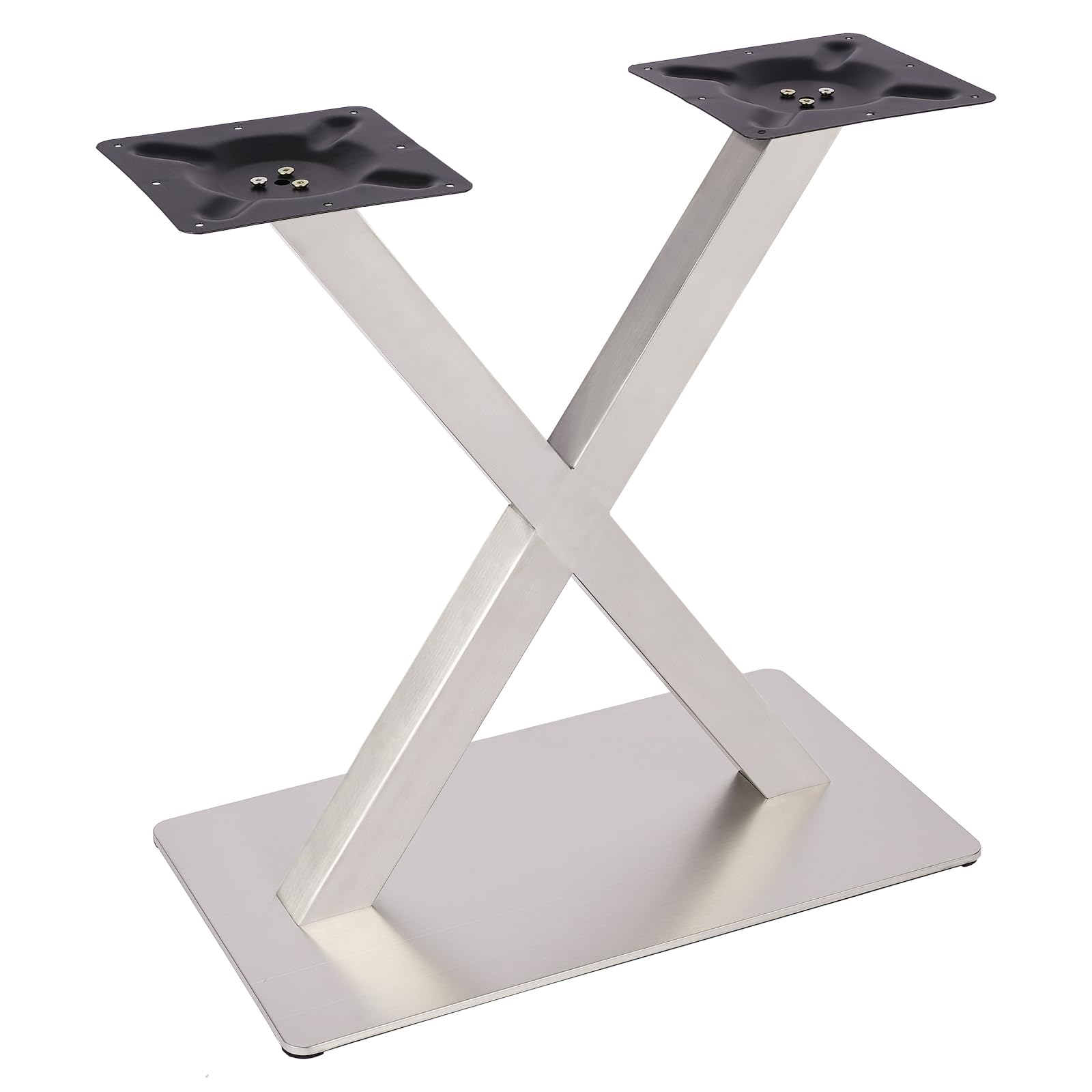 Estructura de mesa de acero inoxidable en forma de X para mesa, altura de 72 cm