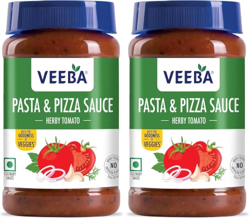 Image of Veeba Pasta & Pizza Sauce - Herby Tomato (525 grams) (Pack of 2)