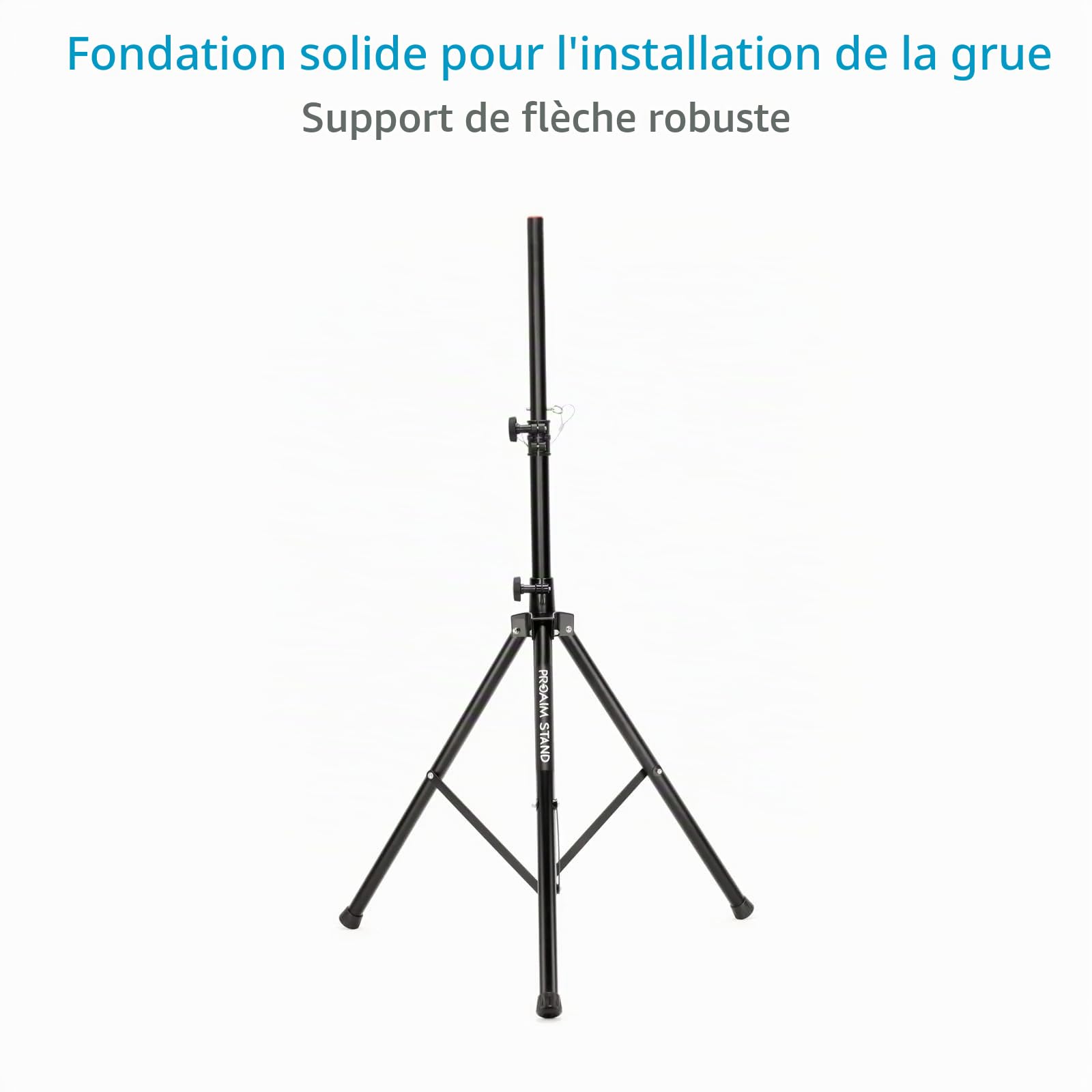 PROAIM Grue Caméra 9 Pieds avec Trépied pour Tête Pan-Tilt/Fluide | Supporte jusqu'à 8 kg avec inclinaison auto/manuelle, support moniteur LCD, trépied robuste et sac de transport.
