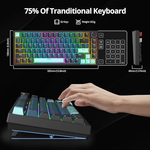 Clavier de jeu mécanique 75% SOLIDEE Monstor avec structure Gasket et boutons