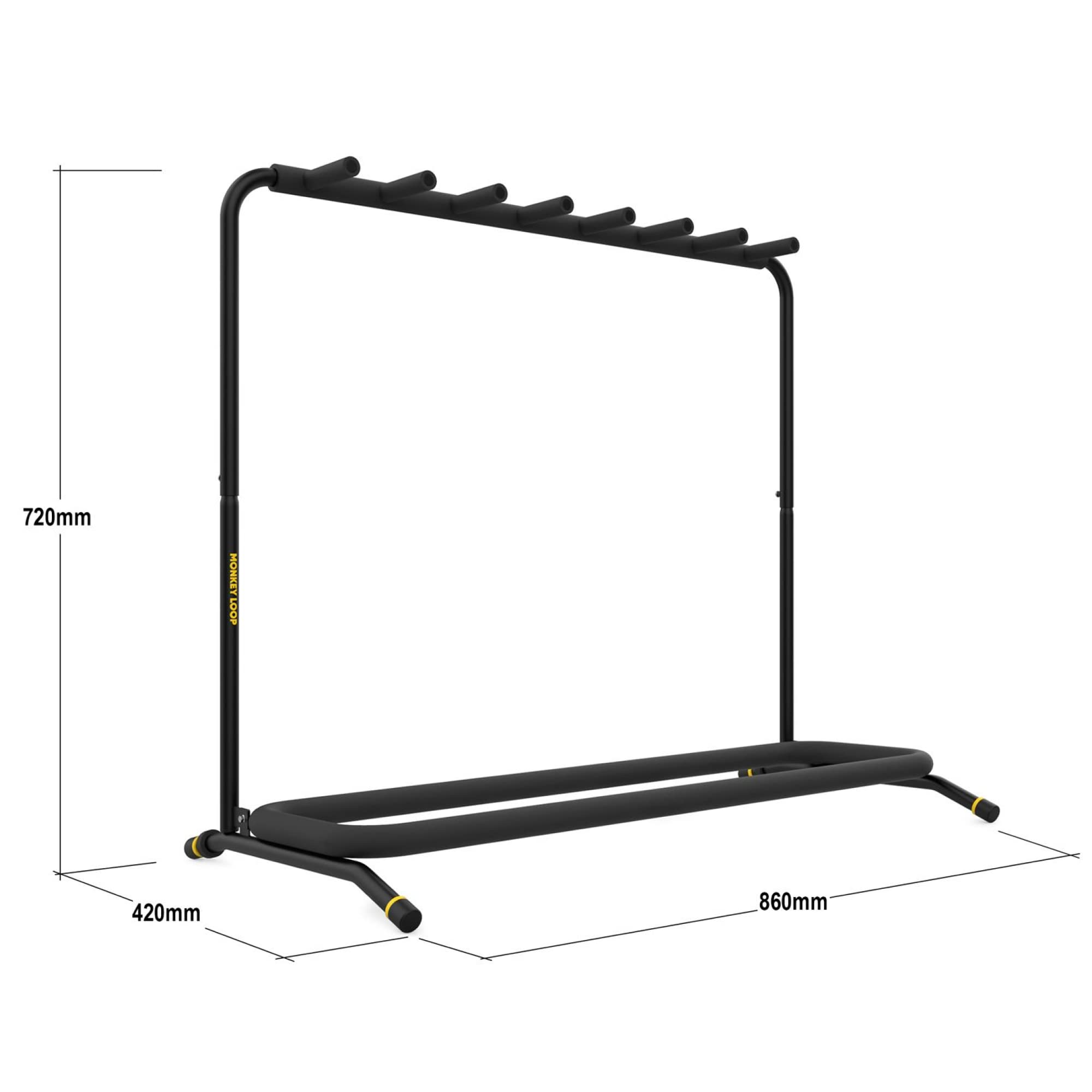 MONKEY LOOP Floor Prime Plus 7 Soporte Suelo para 7 Guitarras