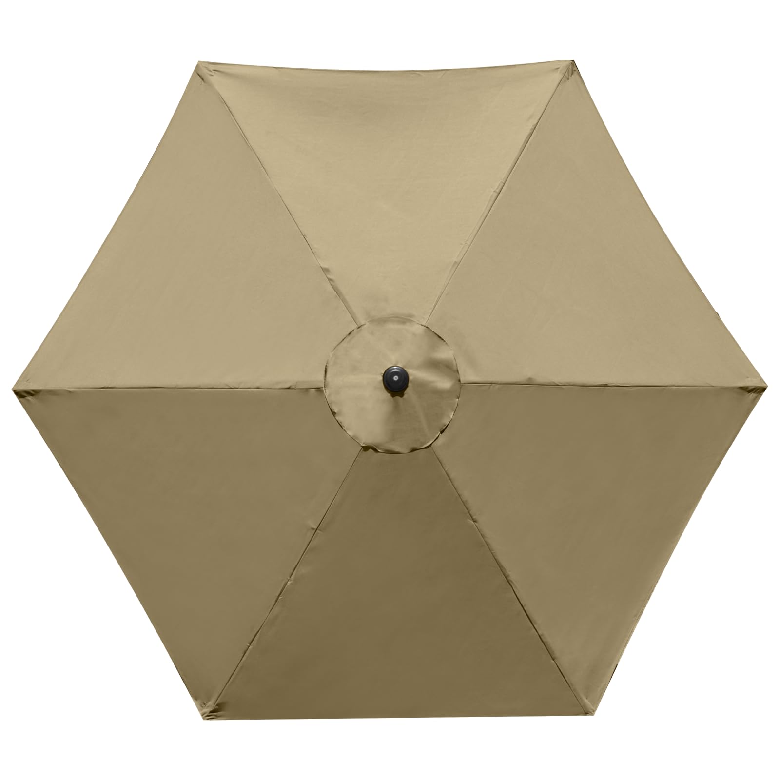 YOUGE OUTDOOR Parasol Replacement Canopy 2.7 Meter for Patio Umbrella 6 Ribs, Waterproof and UV Resistant,Umbrella Fabric Cover, Garden Umbrella Cloth,Canopy Only, (Taupe, 2.7m6ribs)