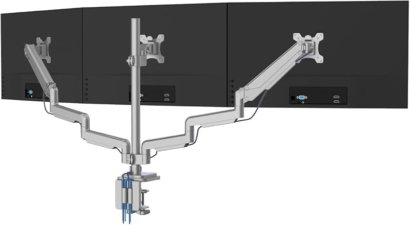 Mount-It! Triple Monitor Mount with Gas