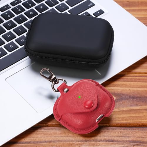Maxjoy for AirPods Pro 3 Case Leather with Keychain, Red by Maxjoy - Used condition - Image 7