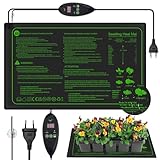 YushengTai Heizmatte Pflanzen, 52 x 25cm Heizmatte mit Thermostat und Temperatur-Regulierung, Schnelle Erwärmung IP67 Wasserdicht Pflanzenheizung