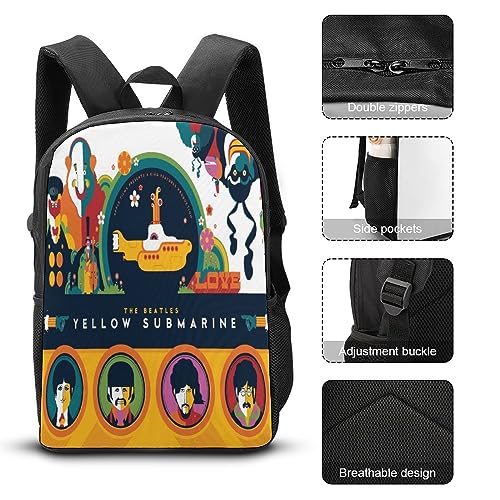 TANACC The Beatles Sacs À Dos Scolaire Pour Enfants,Rock Band Sac Scolaire 3D Pour Garçons Filles Sac À Dos Décontracté De Voyage Léger Pour Camping,Voyage - Les Beatles, Paul McCartney, John Lennon, RIngo Starr, George Harrison TANACC The Beatles Sacs À Dos Scolaire Pour Enfants,Rock Band Sac Scolaire 3D Pour Garçons Filles Sac À Dos Décontracté De Voyage Léger Pour Camping,Voyage – Image 5