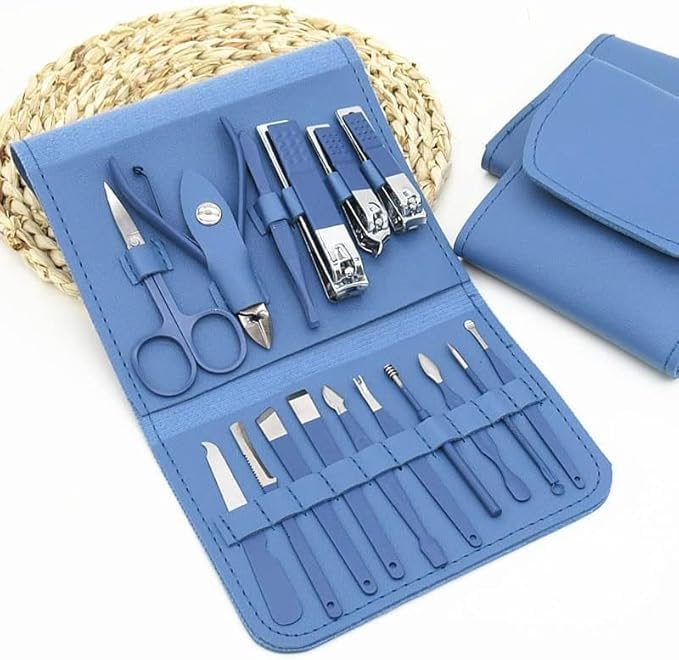 16-in-1 Nail Manicure Kit, Nail Cutter, Grooming Tools, Acne Needle, Blackhead Remover, Steel Pedicure Tools-picture-45