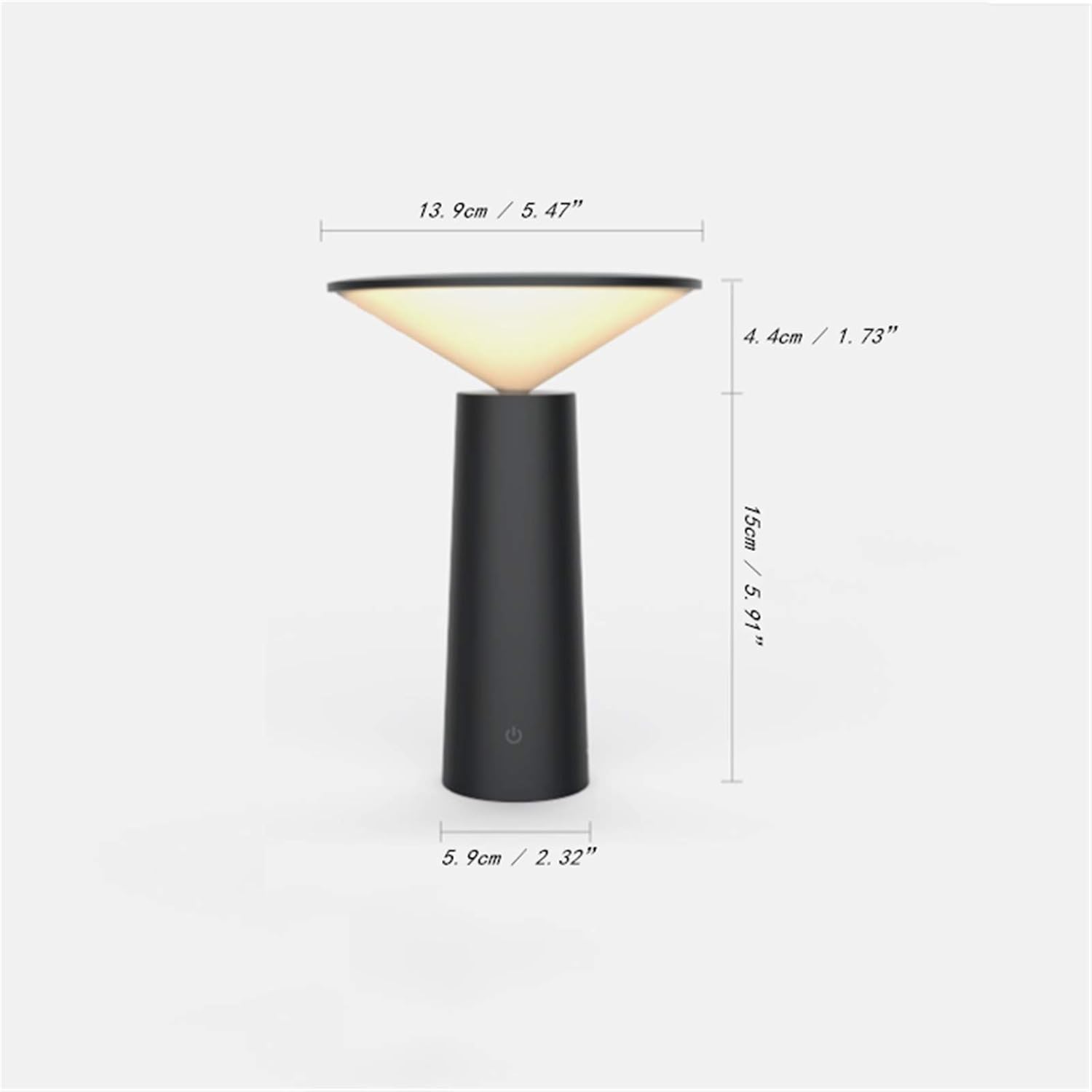 Dimmable Table Lamp Bedside Table Lamp Dimmable Eye Caring Lamp with Color Changing Touch Senor Control USB Rechargeable for Room Bedroom Black (Black)