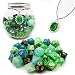 Bescon 35pcs Polyhedral RPG Dice Emeralds Set, DND Role Playing Game Dice Green Sets 5X7pcs
